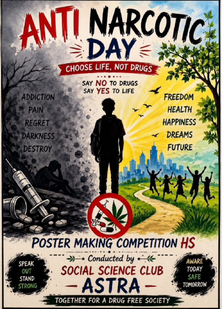 Anti Narcotic Day Poster Making Competition – Social Science Club ASTRA