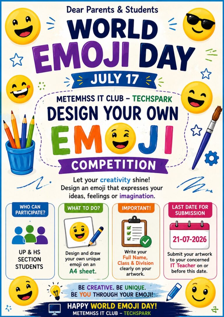 Design Your Own Emoji Competition -IT Club TECHSPARK