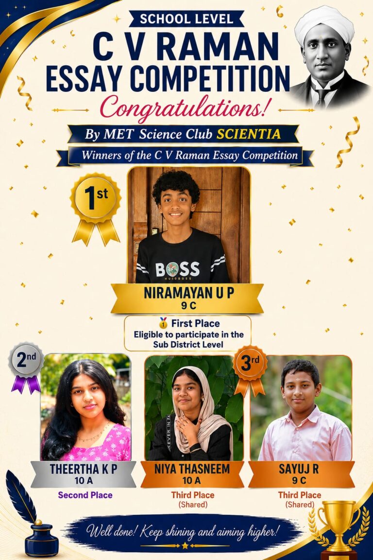 C. V. Raman Essay Competition-Science Club SCIENTIA