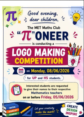 Logo Making Competition – Maths Club PIONEER