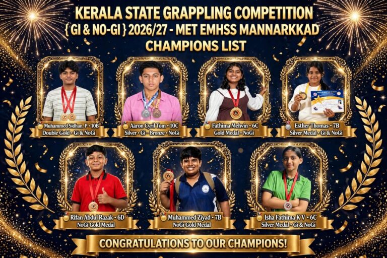 METEMHSS MANNARKKAD SHINES AT THE KERALA STATE GRAPPLING CHAMPIONSHIP 2026